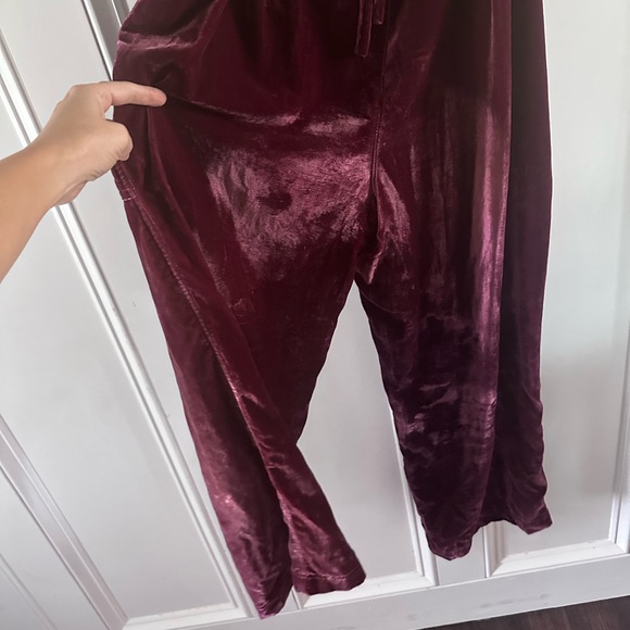 Velvet Burgundy Jumpsuit - Picture 11 of 12